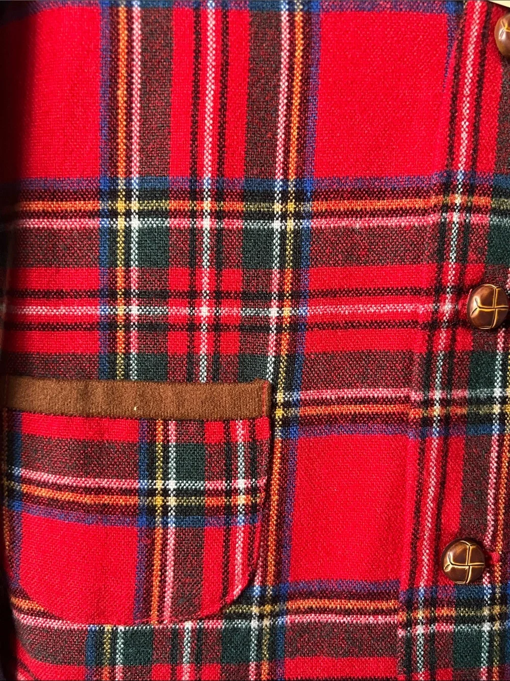 Vintage Kids 3 piece Plaid Vest,  Denim Shirt,  and Navy Pants.